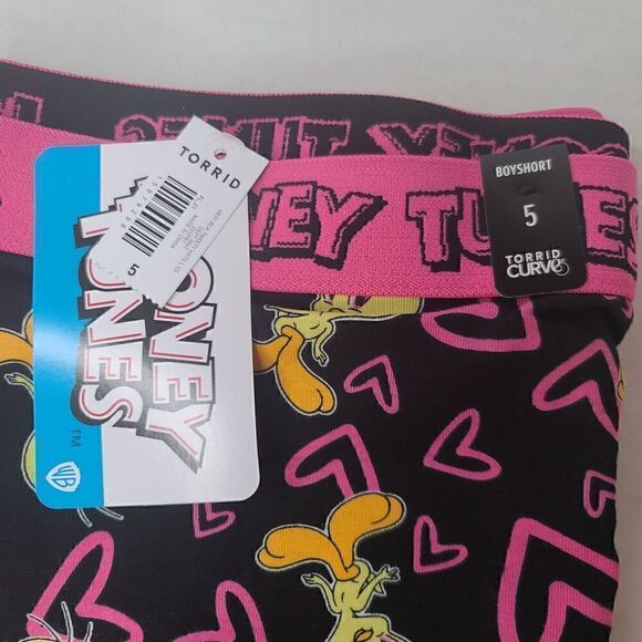 5X 28W Torrid Boyshort Panty Tweety Bird Looney Tunes Cartoon 90s Pink Hearts un - Picture 5 of 7